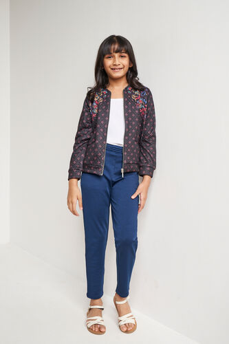 Ethnic Motifs Straight Jacket, Black, image 1